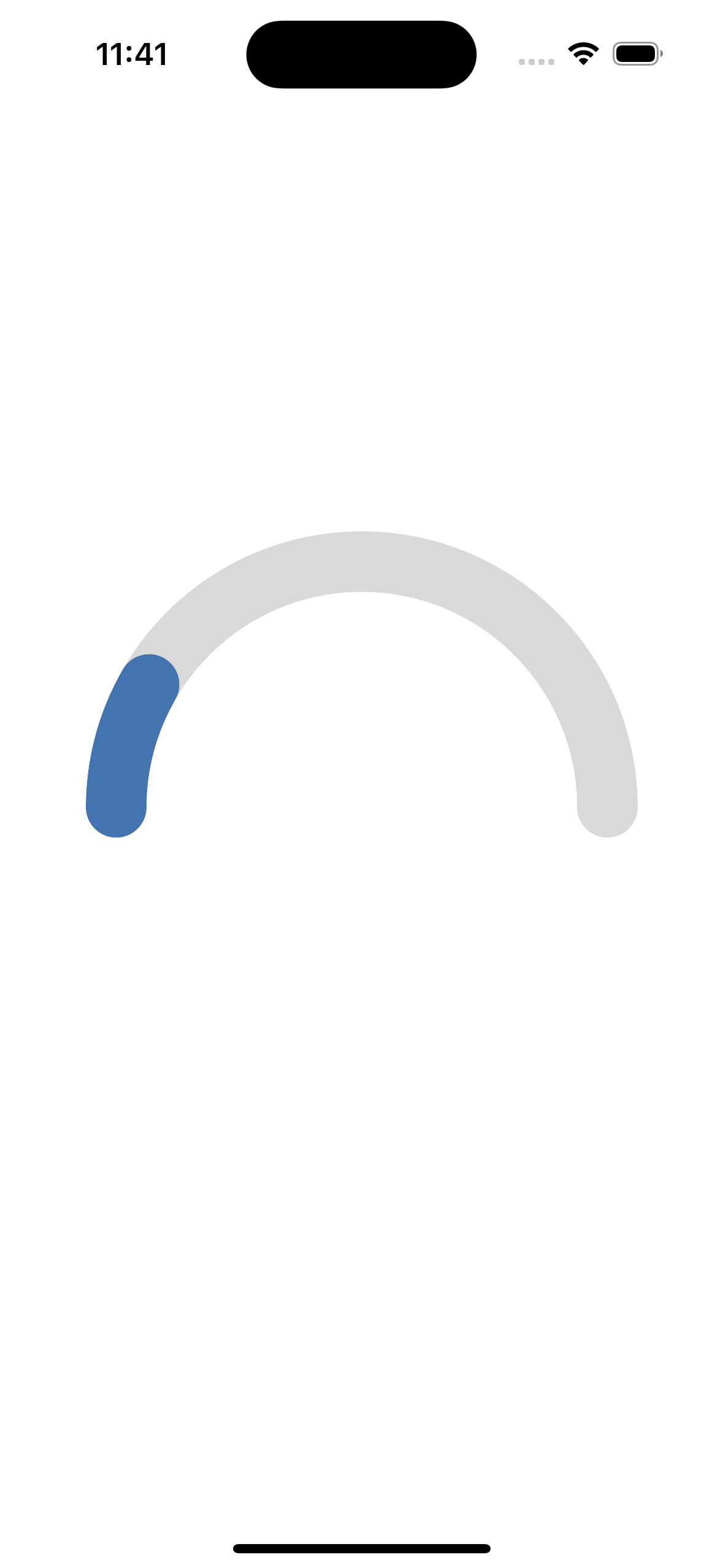 Half Arc with Progress Indicator