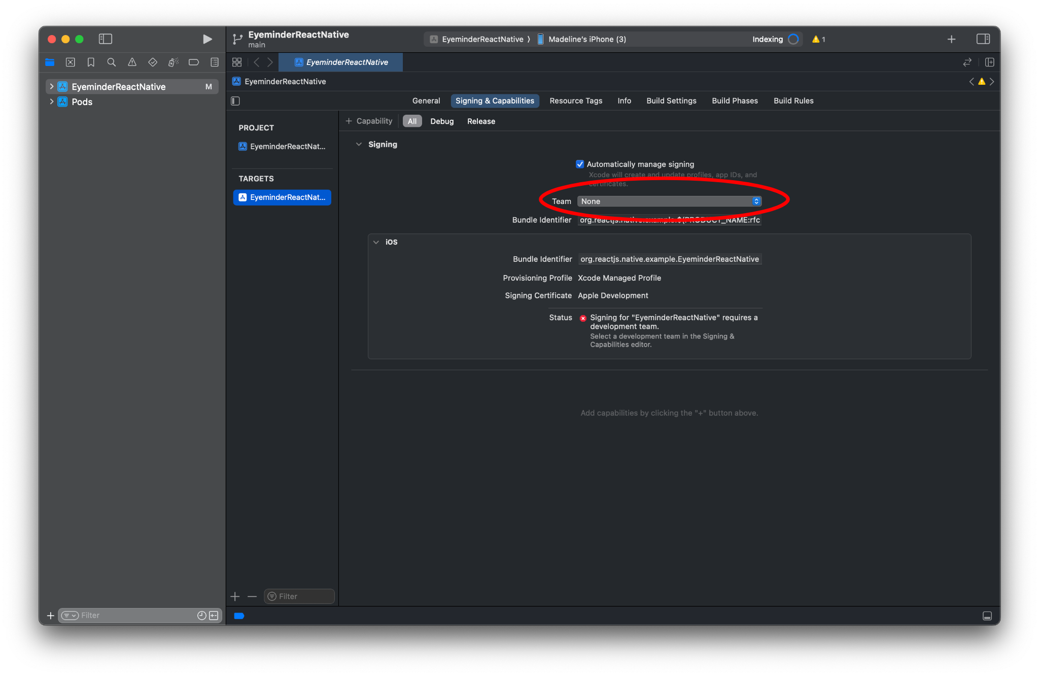 Error in Xcode